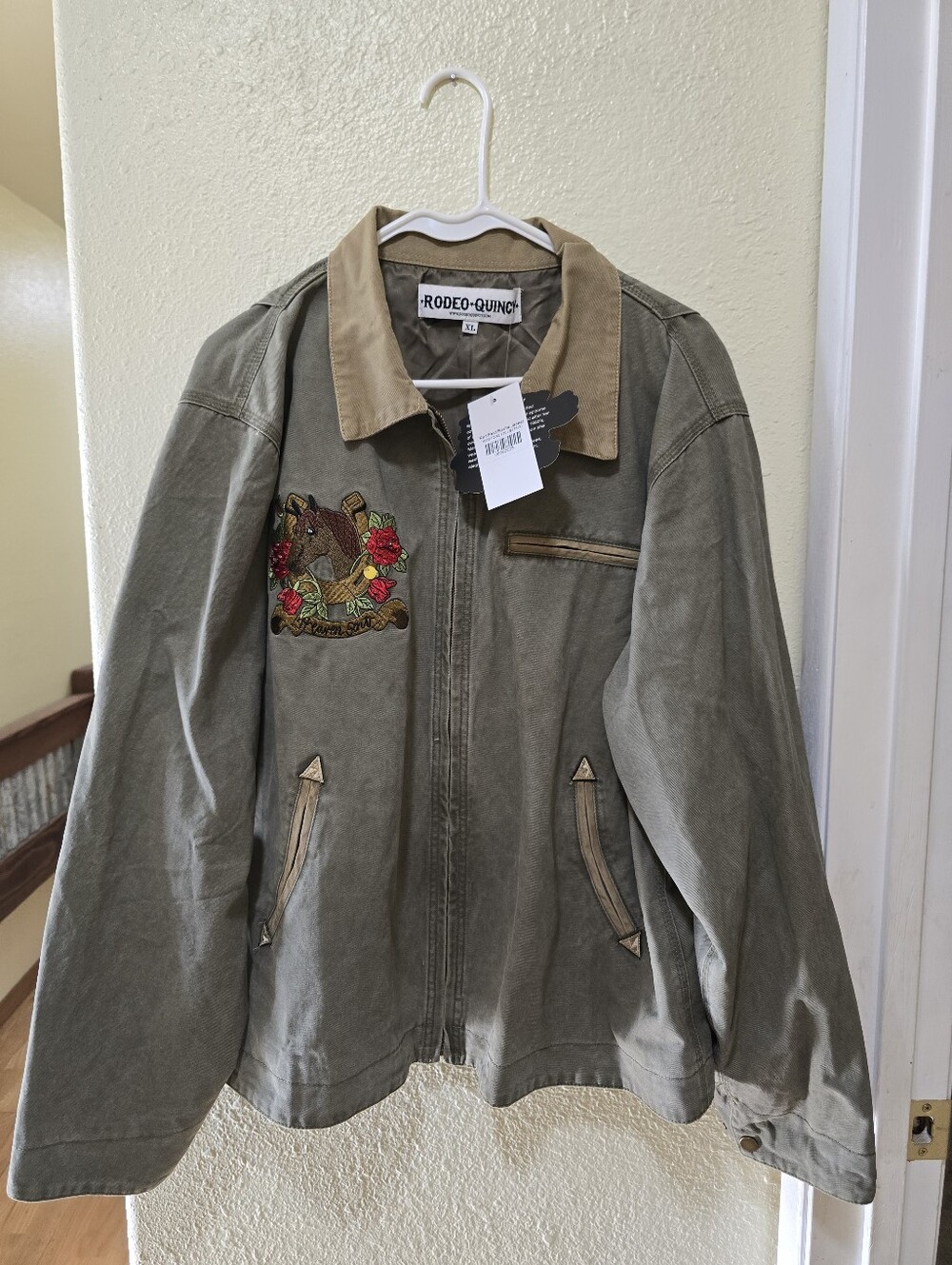 Rodeo Quincy Olive Green Embroidered Jacket